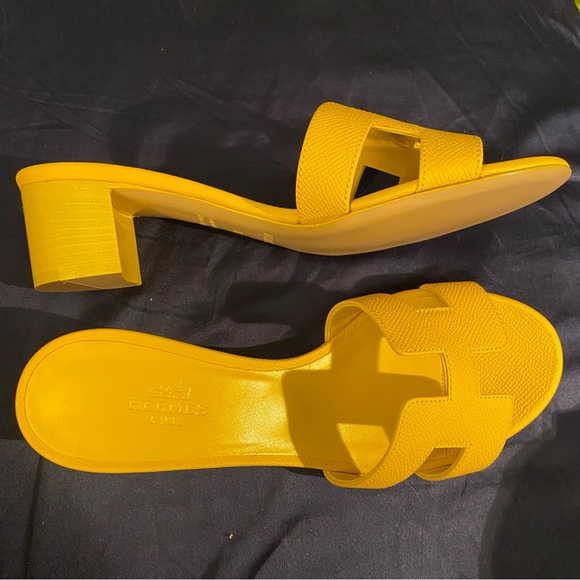 Yellow Hermes oasis sandal - Picture 3 of 9